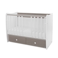 Letto per bambini MATRIX NEW white+coffee /lamelle anteriori rimosse/